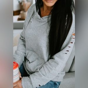 Chelsea BeBoer distressed hoodie